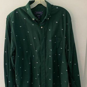 Crown & Ivy, classis fit, Men's Size L, Dark Green with polar bears